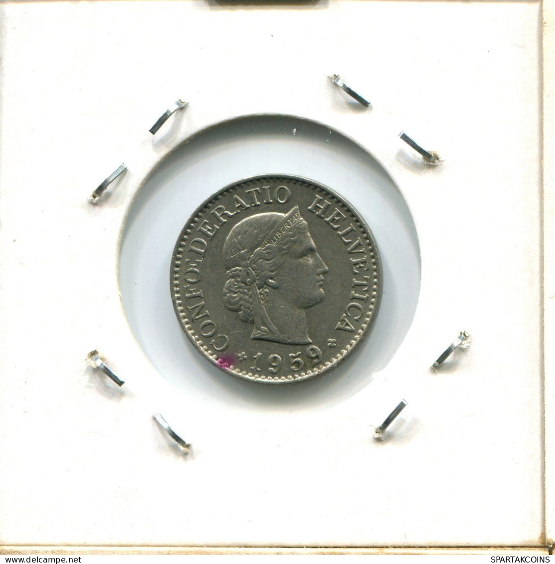 10 RAPPEN 1959 B SWITZERLAND Coin #AX957.3.U.A - Autres & Non Classés