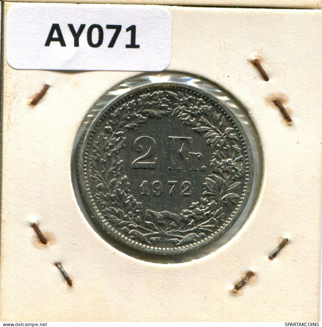 2 FRANCS 1971 SWITZERLAND Coin #AY071.3.U.A - Autres & Non Classés