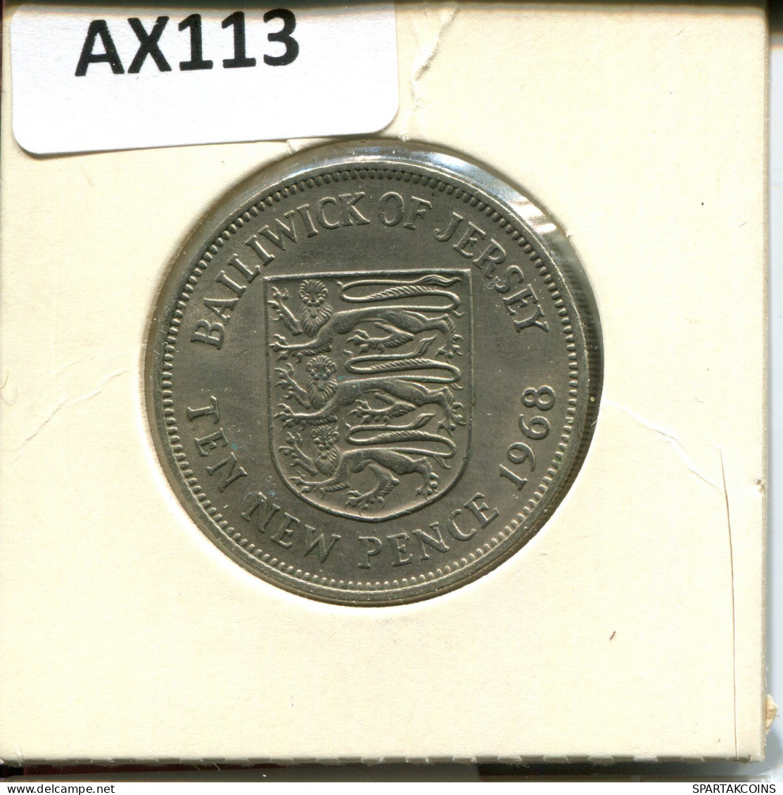 10 PENCE 1968 JERSEY Coin #AX113.U.A - Jersey