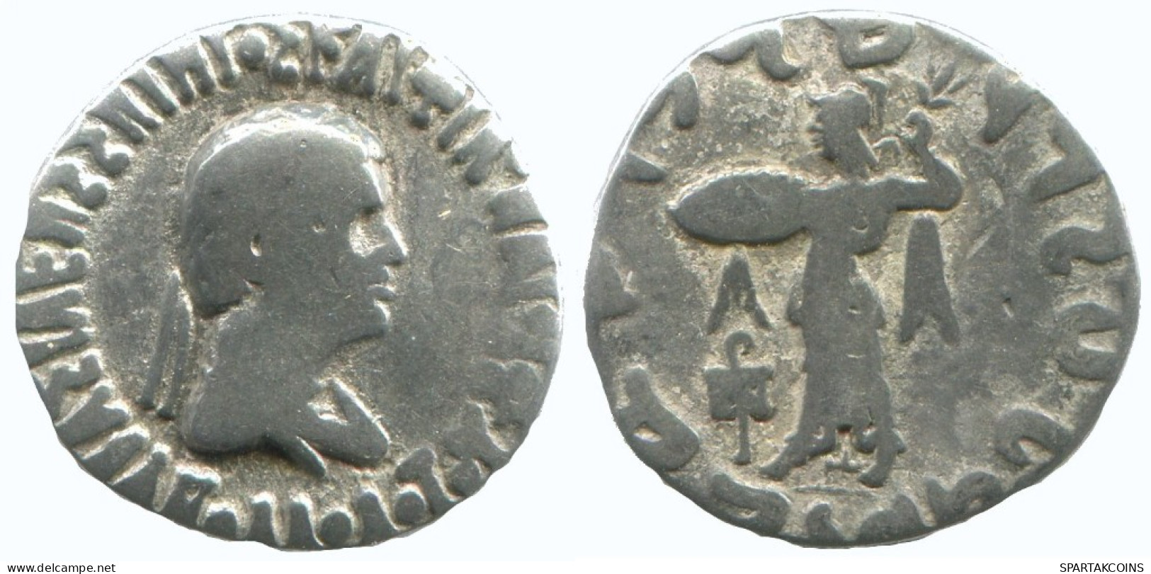 BAKTRIA APOLLODOTOS II SOTER PHILOPATOR MEGAS AR DRACHM 2.2g/17mm #AA328.40.E.A - Griechische Münzen