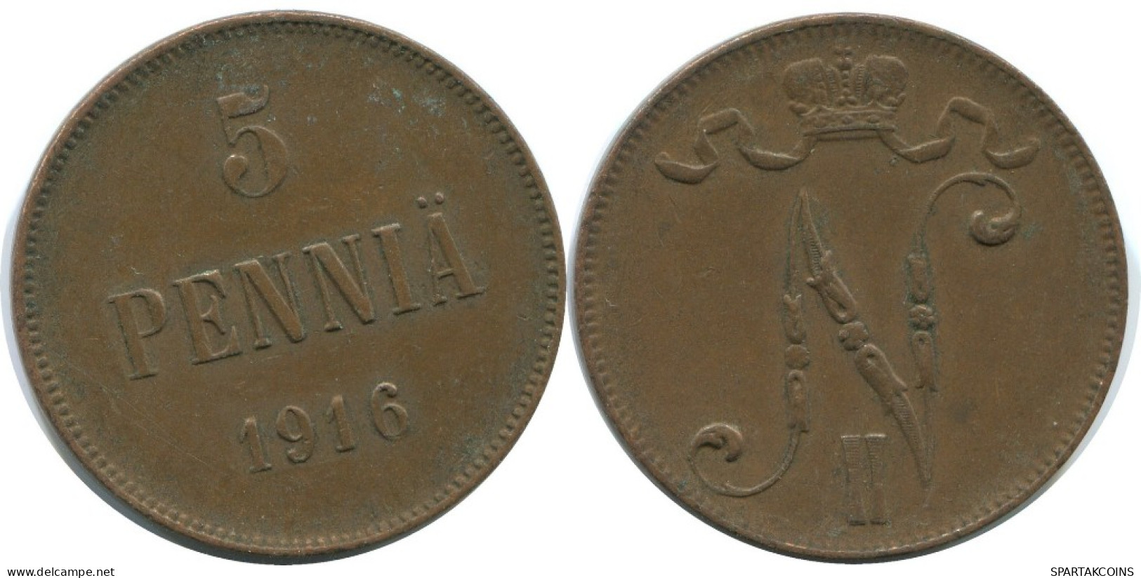 5 PENNIA 1916 FINNLAND FINLAND Münze RUSSLAND RUSSIA EMPIRE #AB154.5.D.A - Finnland