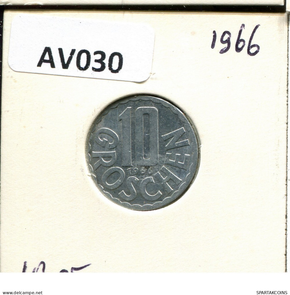 10 GROSCHEN 1966 ÖSTERREICH AUSTRIA Münze #AV030.D.A - Oostenrijk