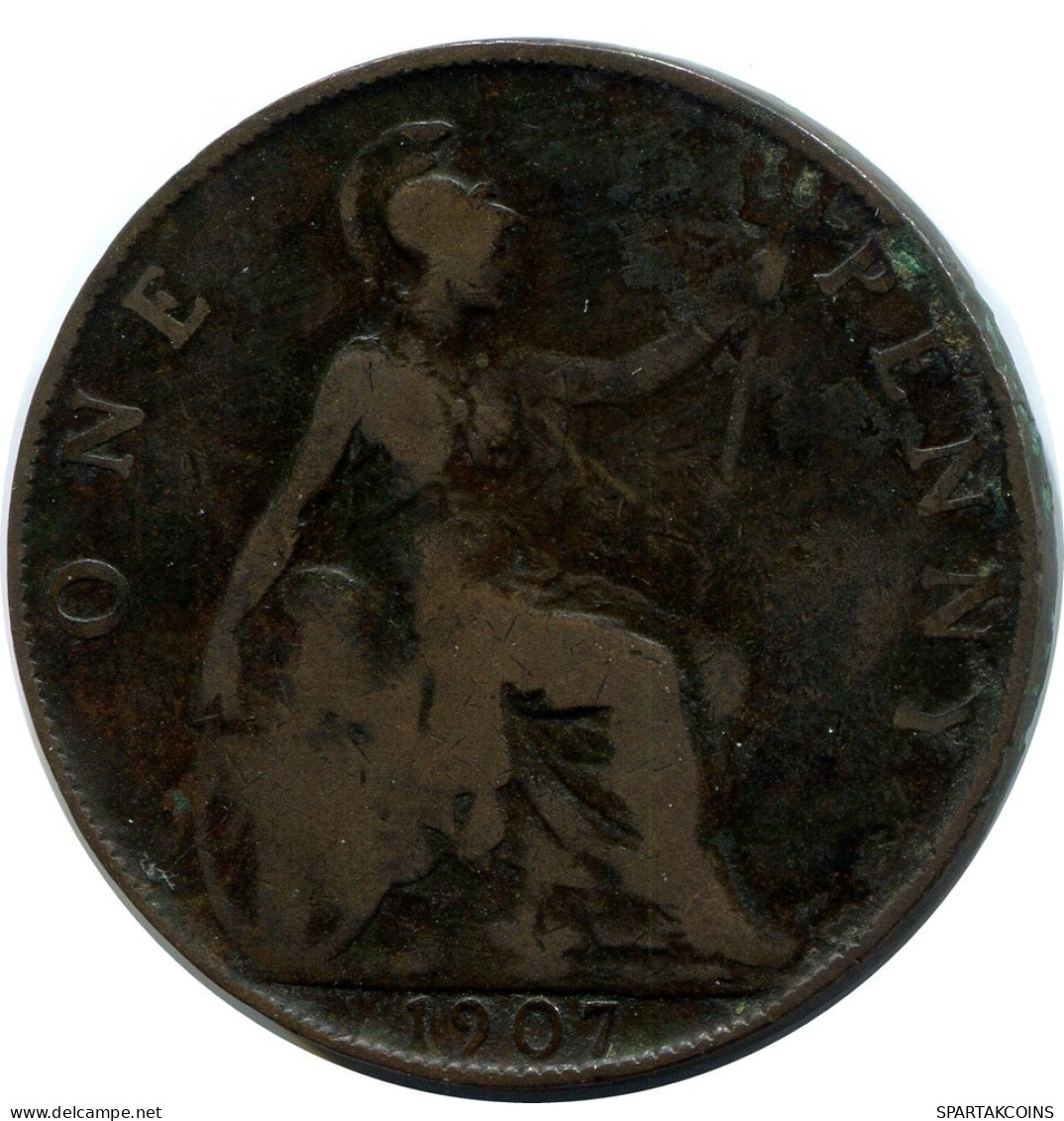 PENNY 1907 UK GRANDE-BRETAGNE GREAT BRITAIN Pièce #BB002.F.A - D. 1 Penny
