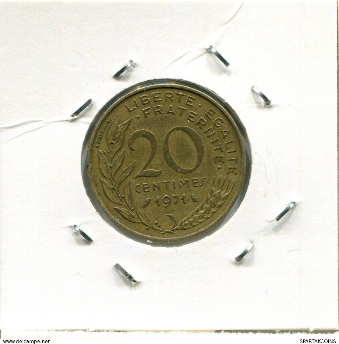 20 CENTIMES 1971 FRANCIA FRANCE Moneda #AN884.E.A - 20 Centimes