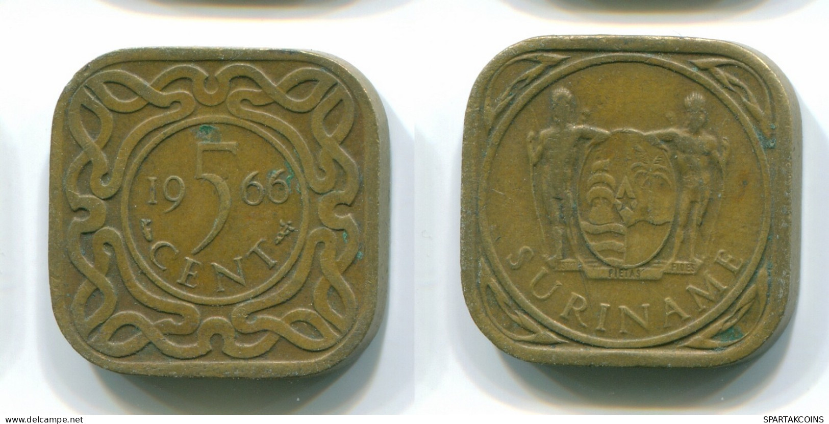 5 CENTS 1966 SURINAME Netherlands Nickel-Brass Colonial Coin #S12737.U.A - Surinam 1975 - ...