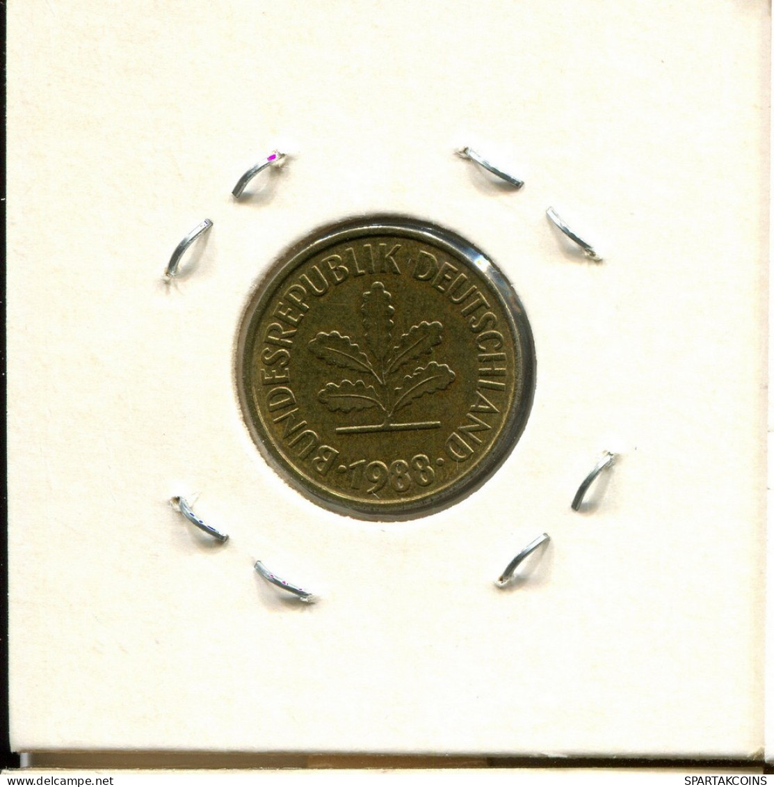 5 PFENNIG 1988 F WEST & UNIFIED GERMANY Coin #DC450.U.A - 5 Pfennig