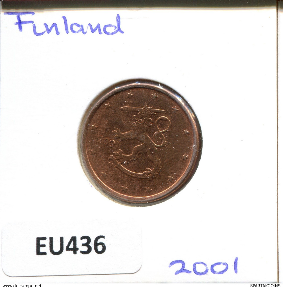 5 EURO CENTS 2001 FINNLAND FINLAND Münze #EU436.D.A - Finlande