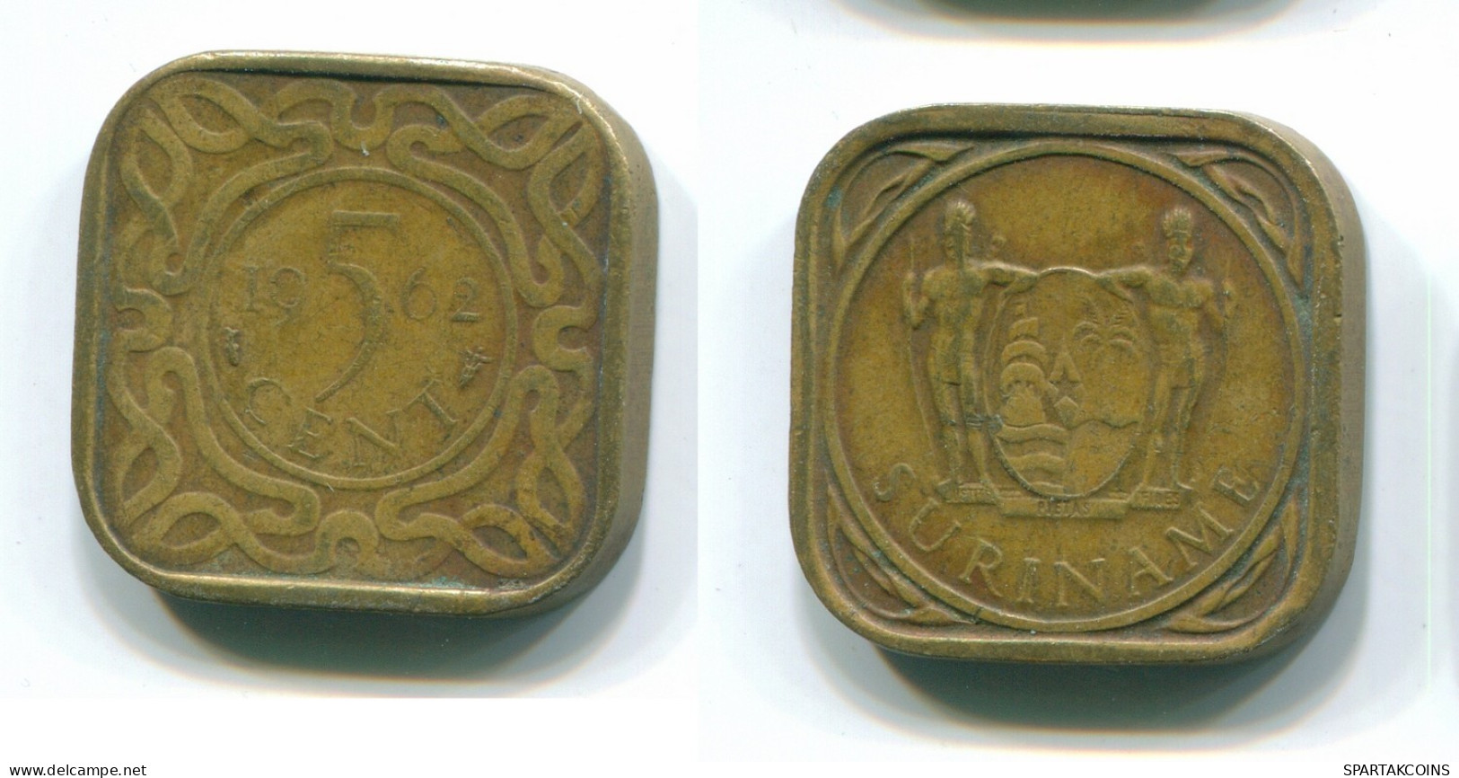 5 CENTS 1962 SURINAME Netherlands Nickel-Brass Colonial Coin #S12618.U.A - Surinam 1975 - ...