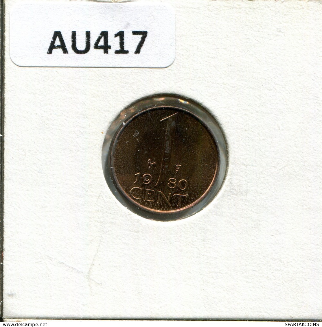 1 CENT 1980 NEERLANDÉS NETHERLANDS Moneda #AU417.E.A - 1948-1980: Juliana