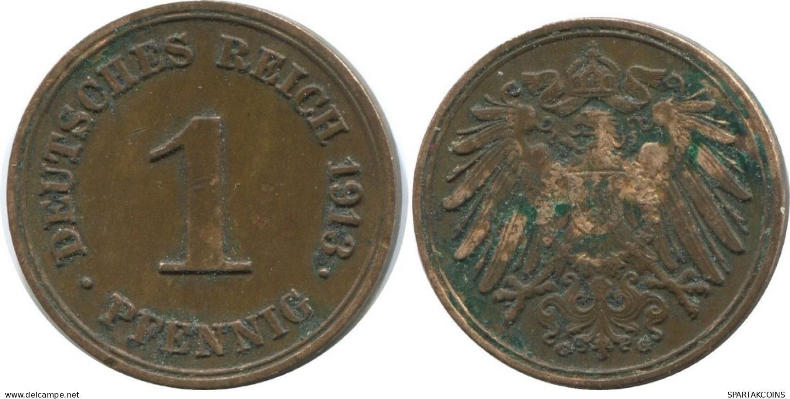 1 PFENNIG 1913 G ALEMANIA Moneda GERMANY #AD446.9.E.A - 1 Pfennig