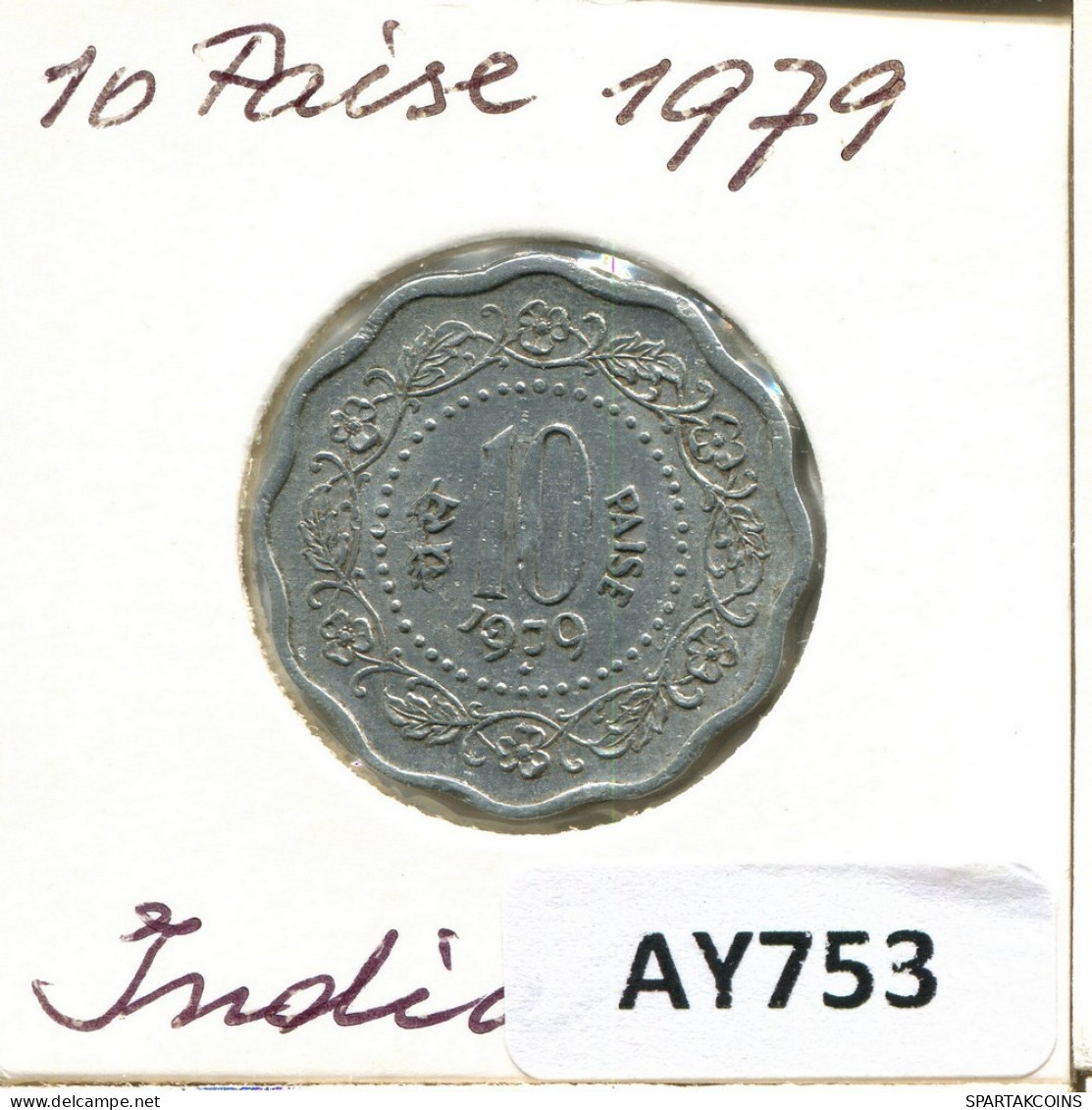 10 PAISE 1979 INDIEN INDIA Münze #AY753.D.A - Inde