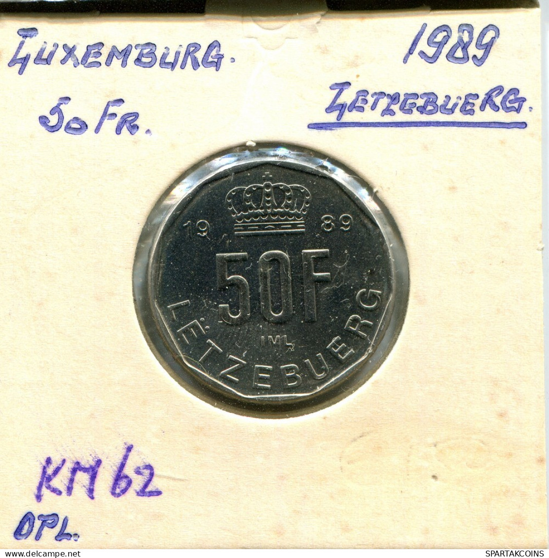 50 FRANCS 1989 LUXEMBOURG Pièce #AT252.F.A - Luxemburgo