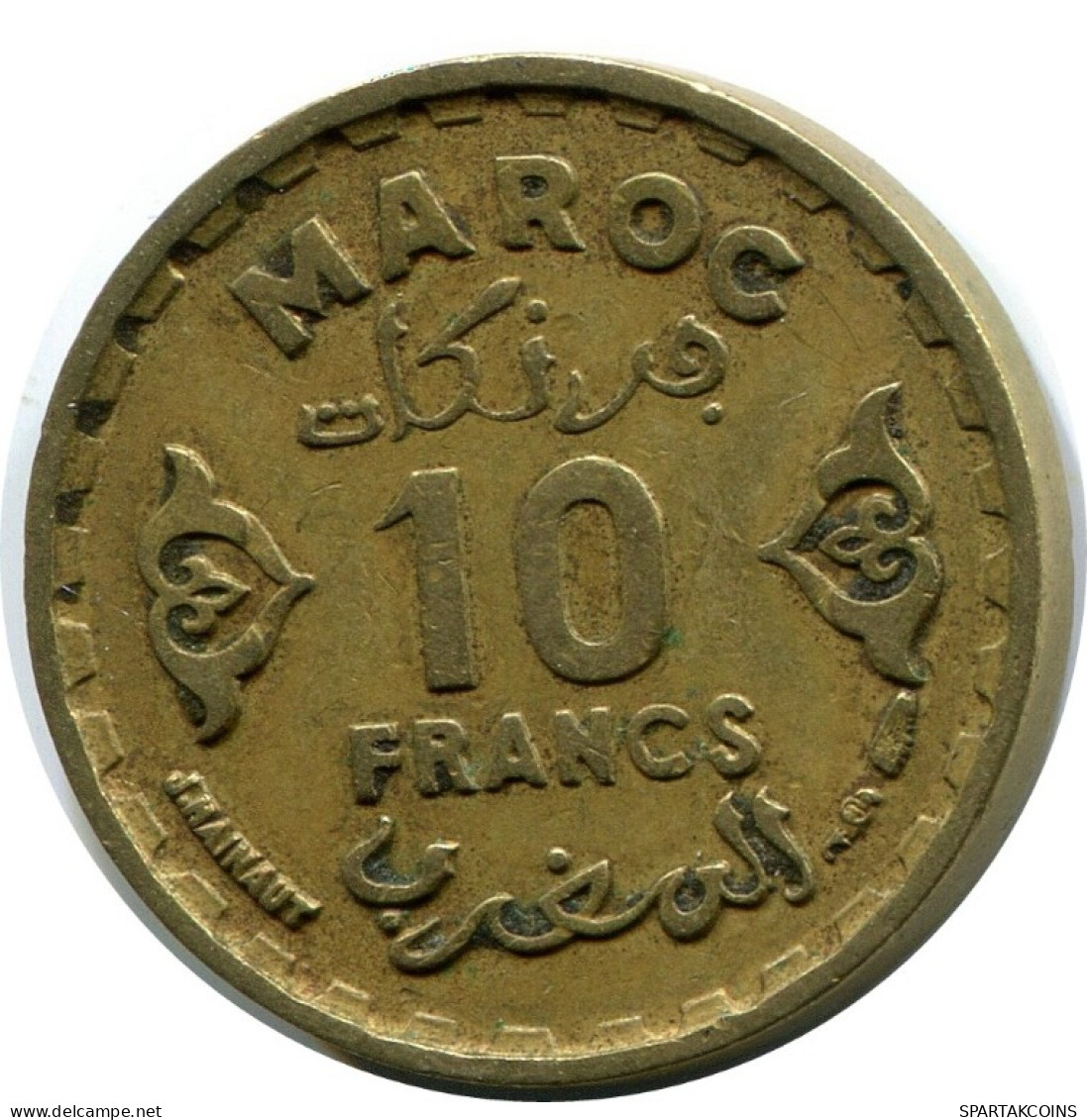 10 FRANCS 1951 MOROCCO Mohammed V Münze #AH843.D.A - Maroc