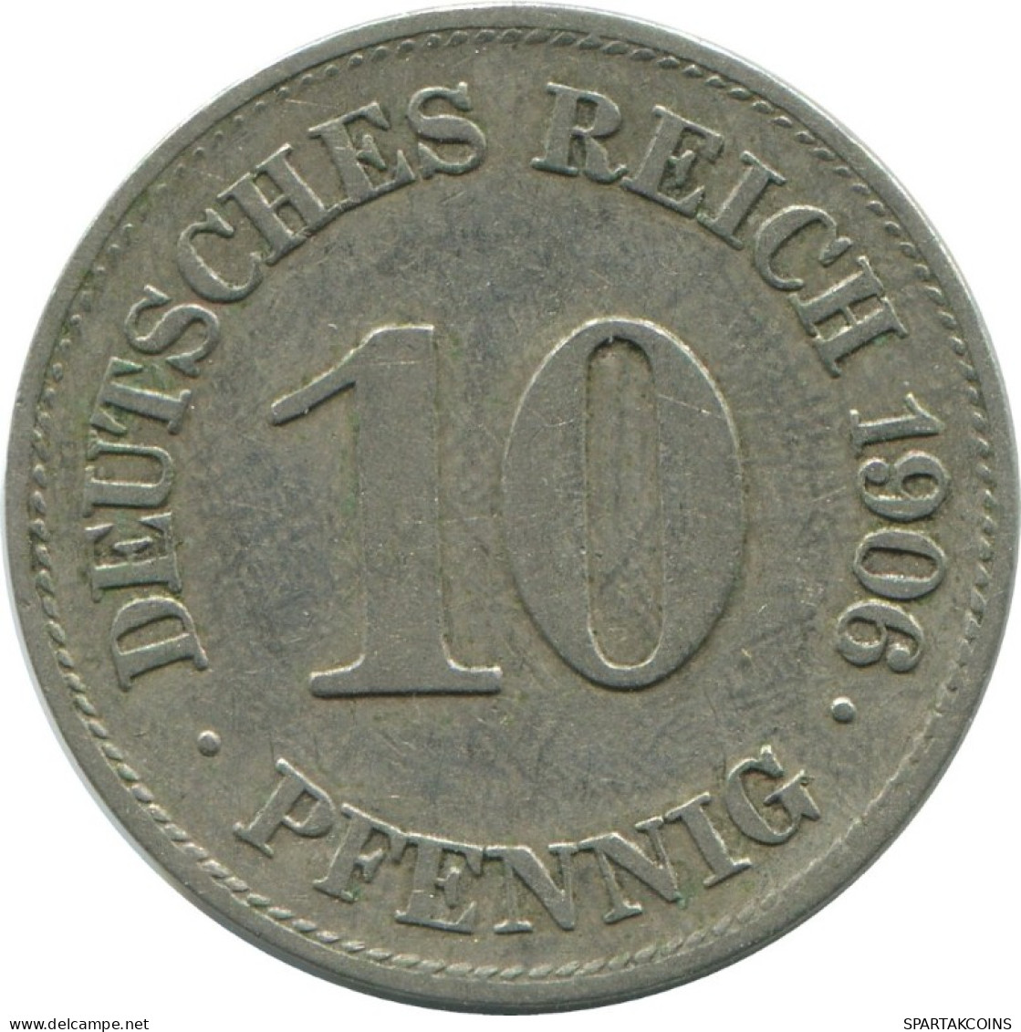 10 PFENNIG 1906 E ALEMANIA Moneda GERMANY #AE464.E.A - 10 Pfennig