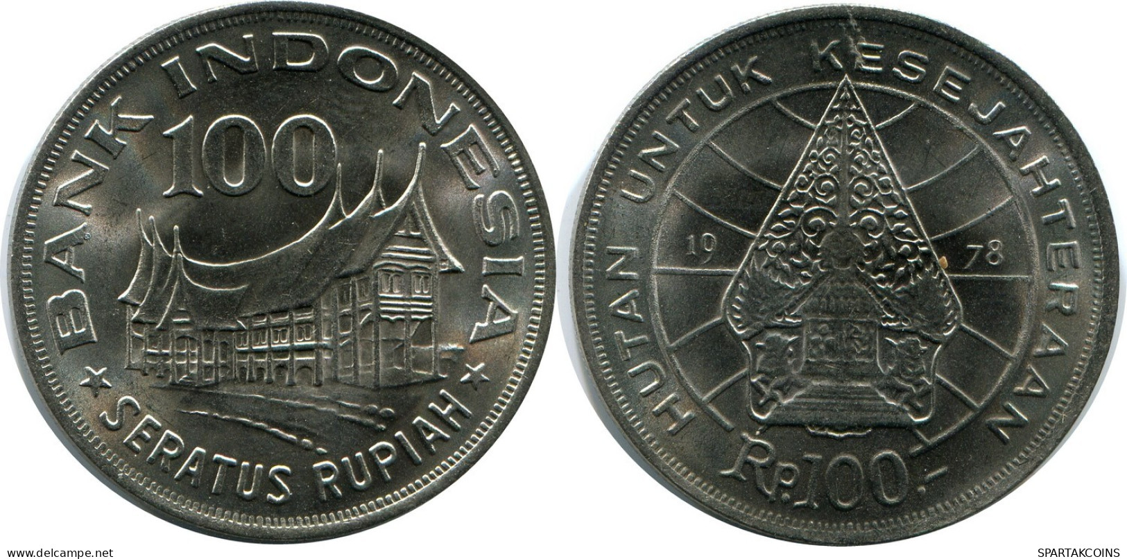 100 RUPIAH 1978 INDONESIA Coin #AZ176.U.A - Indonesië