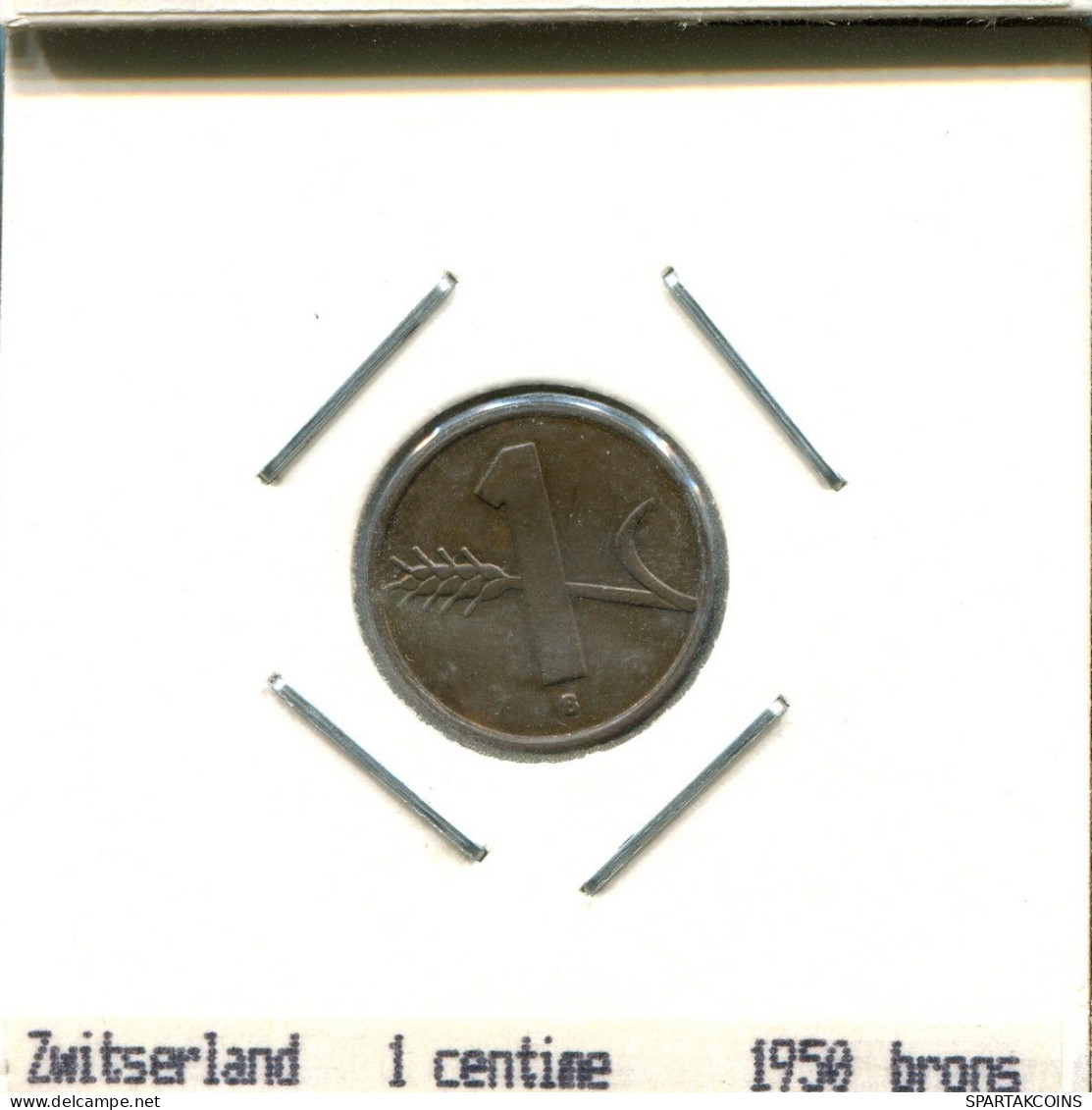 1 RAPPEN 1950 SUISSE SWITZERLAND Pièce #AS494.F.A - Sonstige & Ohne Zuordnung