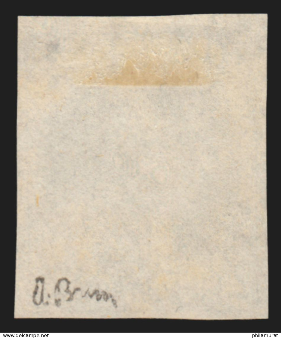 N°41B, Cérès Bordeaux 4c Gris, Report 2, Oblitéré, Signé A.BRUN - TB - 1870 Bordeaux Printing