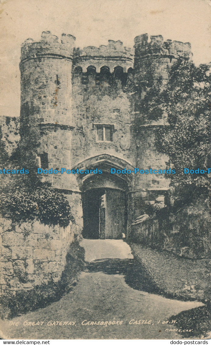 R015869 Great Gateway. Carisbrooke Castle. I. Of W - Monde