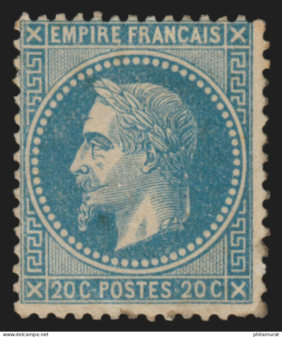 N°29A, Napoléon Lauré 20c Bleu, Type I, Neuf * - BEAU D'ASPECT - 1863-1870 Napoléon III. Laure