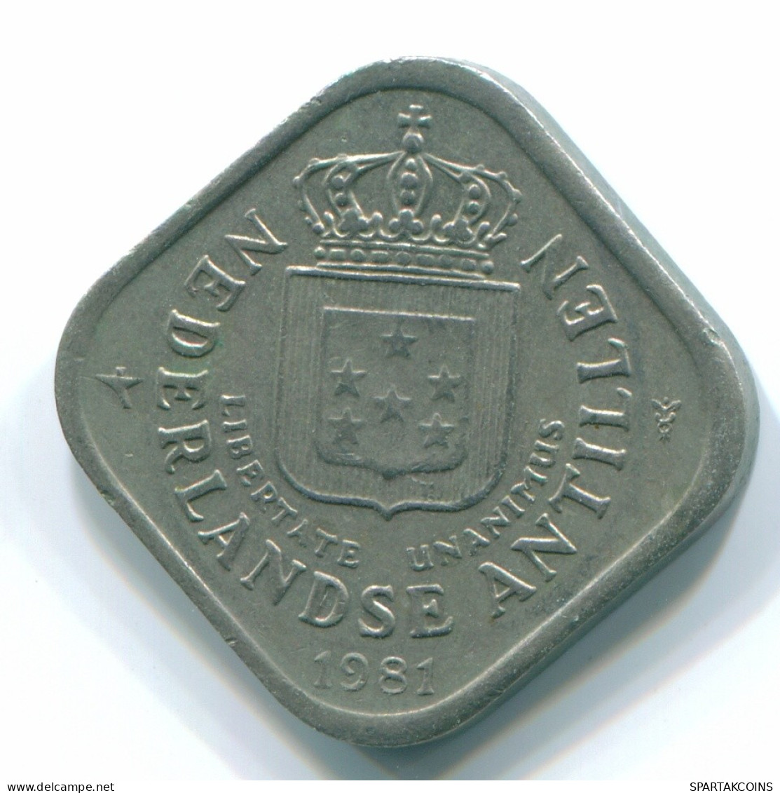 5 CENTS 1981 ANTILLES NÉERLANDAISES Nickel Colonial Pièce #S12344.F.A - Antilles Néerlandaises