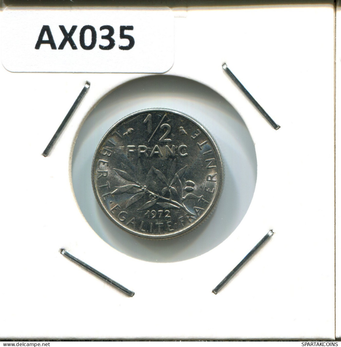 1/2 FRANC 1972 FRANCIA FRANCE Moneda #AX035.E.A - 1/2 Franc
