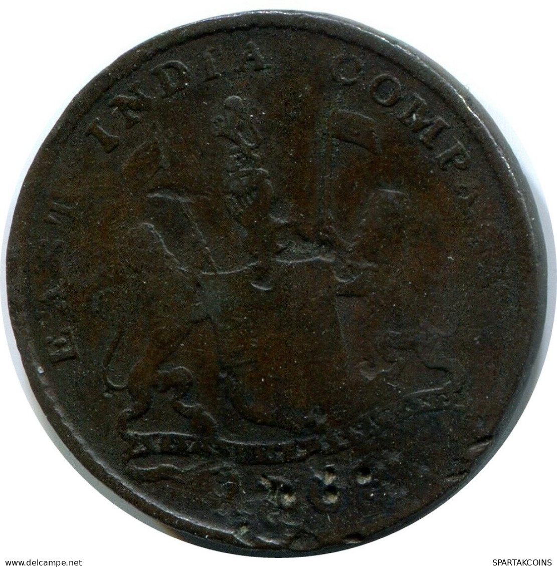 5 CASH 1803 INDIEN INDIA British Madras Münze #AY945.D.A - Indien