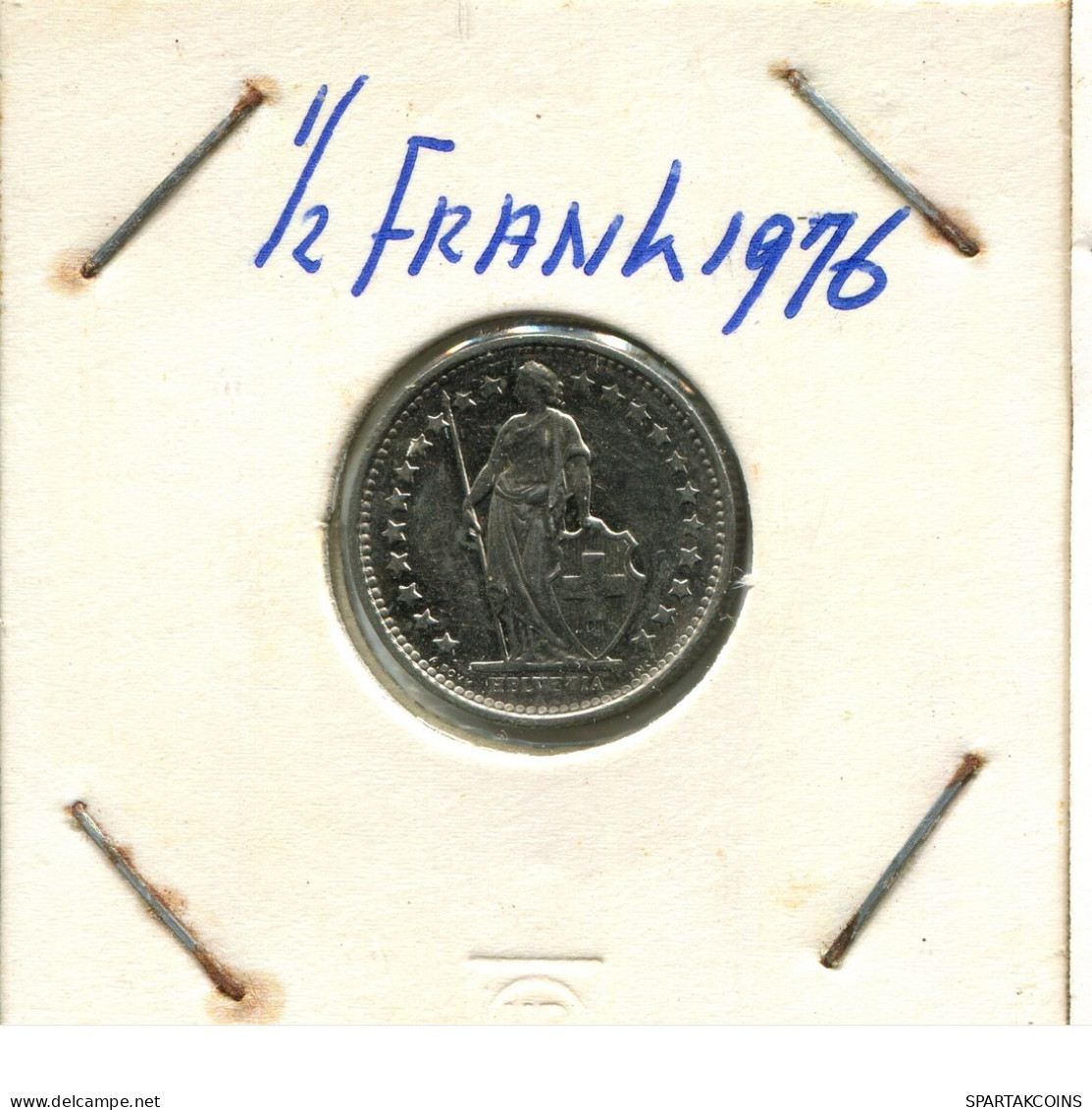 1/2 FRANC 1976 SCHWEIZ SWITZERLAND Münze #AY030.3.D.A - Sonstige & Ohne Zuordnung