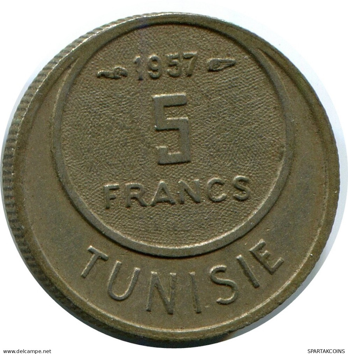 5 FRANCS 1957 TUNISIE TUNISIA Pièce #AP448.F.A - Tunesien