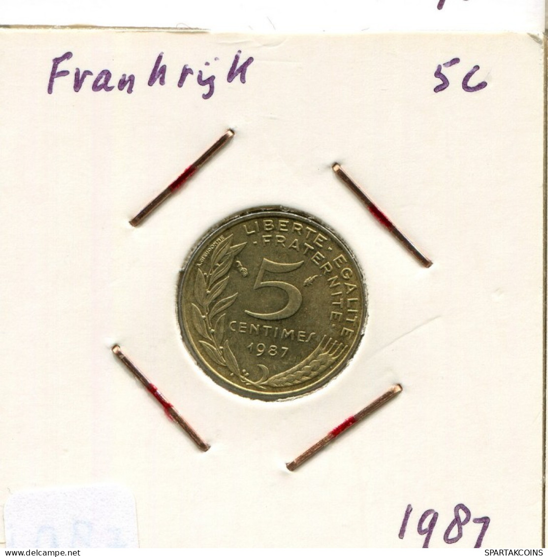 5 CENTIMES 1987 FRANCE Coin French Coin #AM760.U.A - 5 Centimes