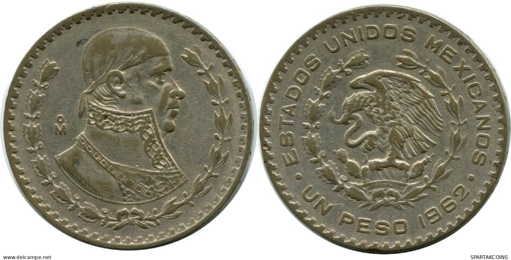 1 PESO 1962 MEXICO Moneda PLATA #AH575.5.E.A - Mexique