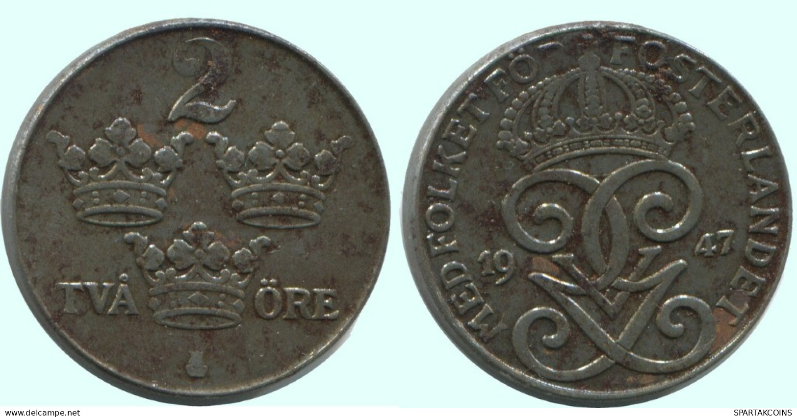 2 ORE 1947 SCHWEDEN SWEDEN Münze #AC778.2.D.A - Schweden