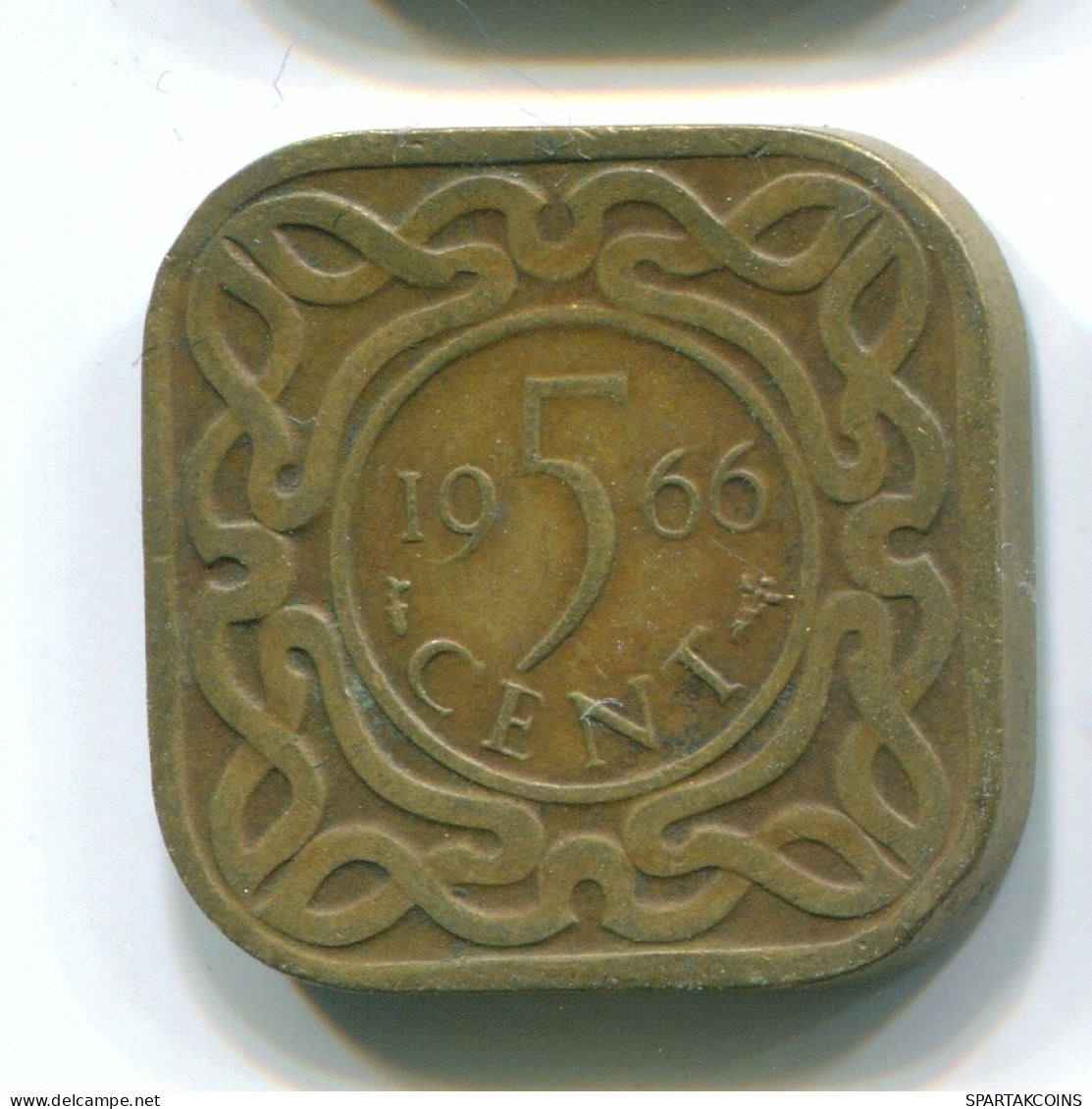 5 CENTS 1966 SURINAME Netherlands Nickel-Brass Colonial Coin #S12726.U.A - Surinam 1975 - ...