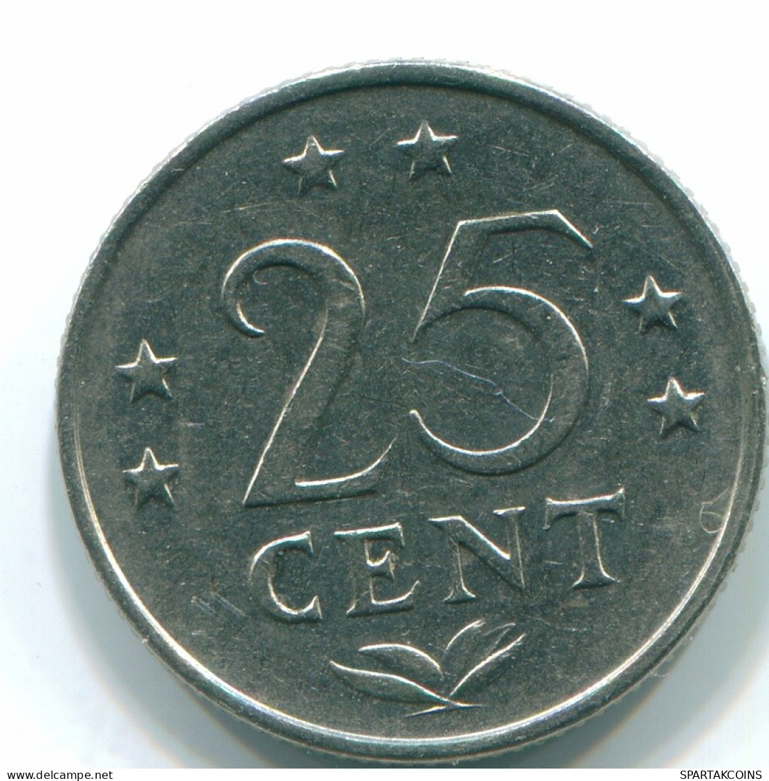 25 CENTS 1971 NIEDERLÄNDISCHE ANTILLEN Nickel Koloniale Münze #S11525.D.A - Netherlands Antilles