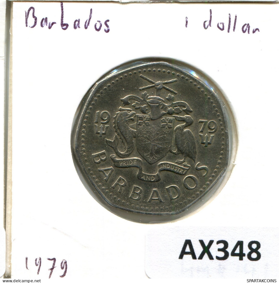 1 DOLLAR 1979 BARBADOS Coin #AX348.U.A - Barbados
