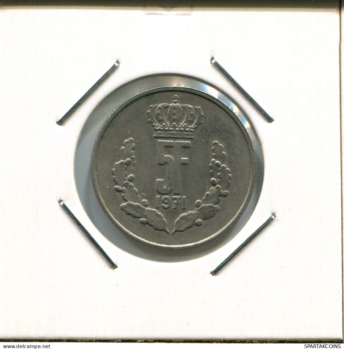 5 FRANCS 1971 LUXEMBURG LUXEMBOURG Münze #AR686.D.A - Luxembourg