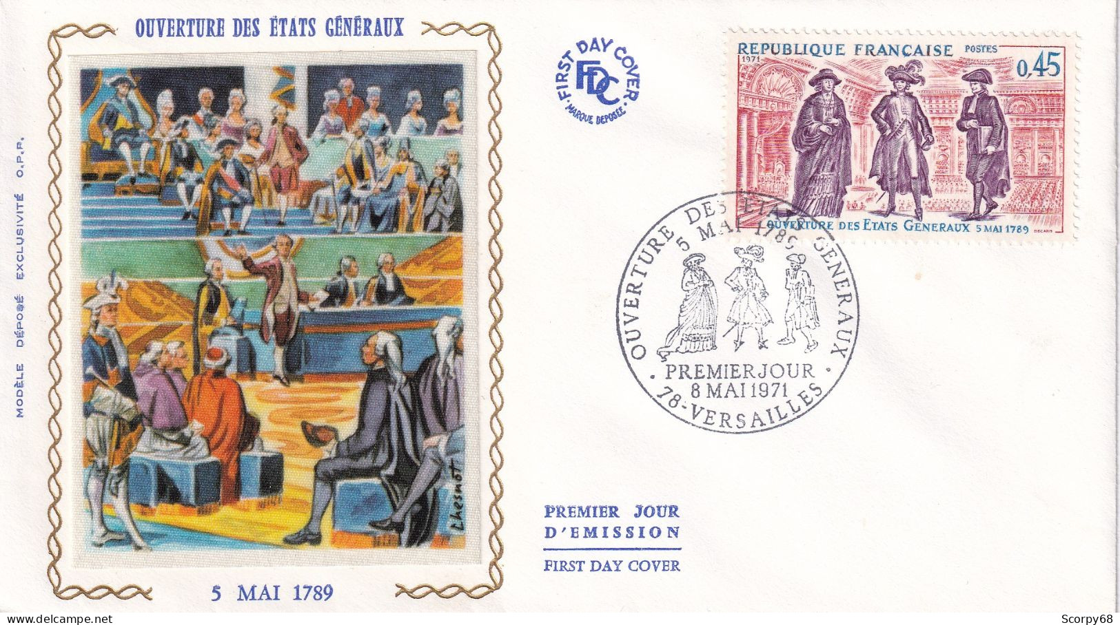 FDC 08/05/1971: Ouverture Des Etats Généraux - Versailles 5 Mai 1789 - Y&T N° 1678 - 1970-1979