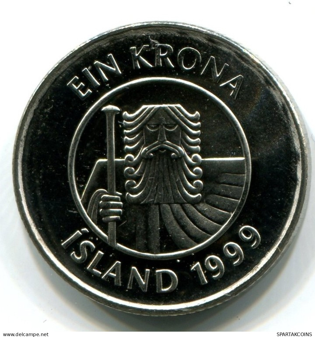 1 KRONA 1999 ISLANDIA ICELAND UNC Fish Moneda #W11345.E.A - Island