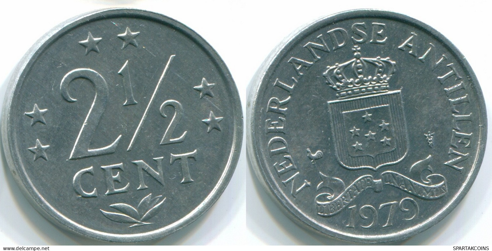 2 1/2 CENT 1979 ANTILLES NÉERLANDAISES Aluminium Colonial Pièce #S10571.F.A - Niederländische Antillen