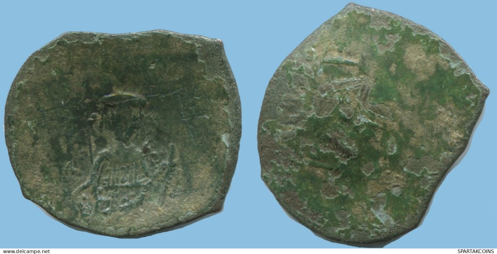 Auténtico Original Antiguo BYZANTINE IMPERIO Trachy Moneda 27g/25mm #AG578.4.E.A - Byzantine