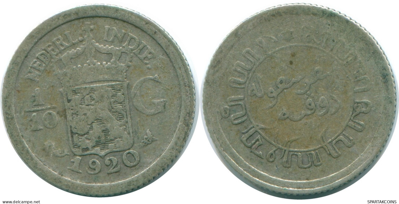 1/10 GULDEN 1920 NIEDERLANDE OSTINDIEN SILBER Koloniale Münze #NL13407.3.D.A - Dutch East Indies