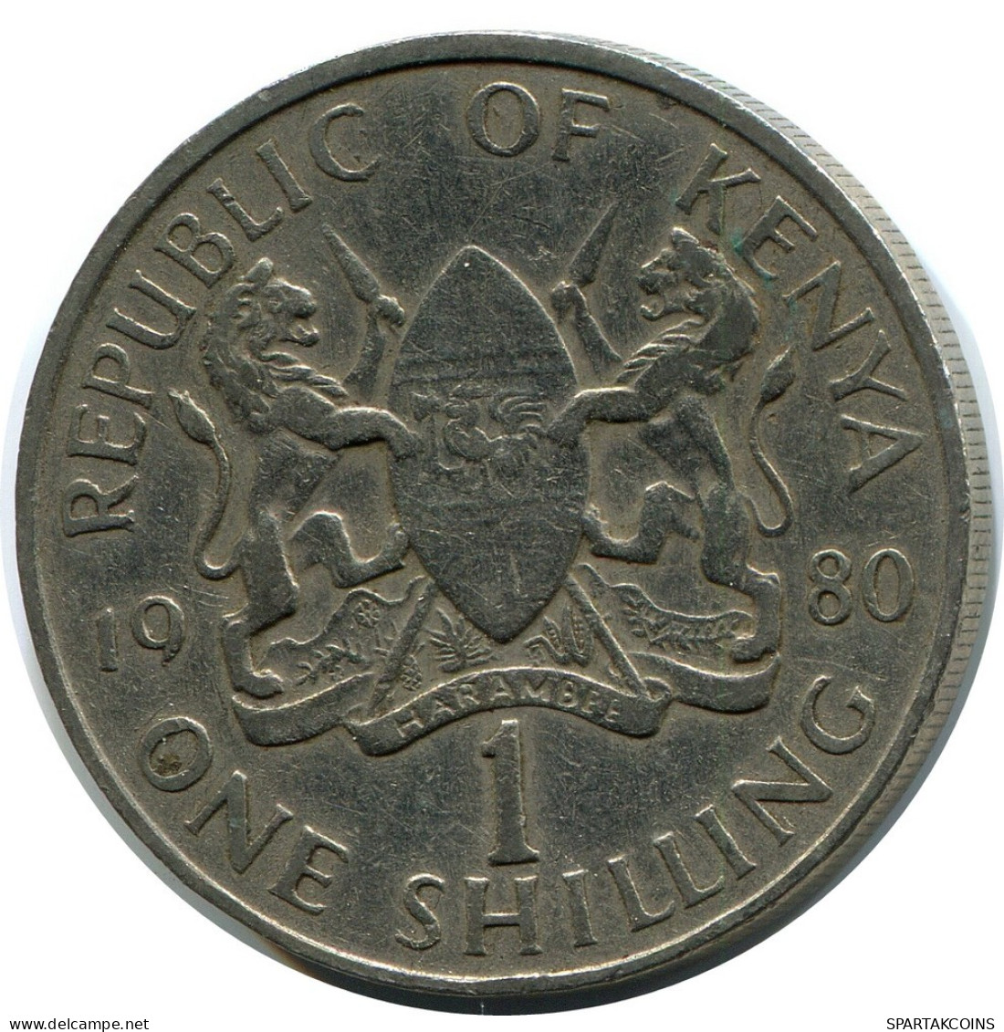 1 SHILLING 1980 KENYA Coin #AZ191.U.A - Kenya
