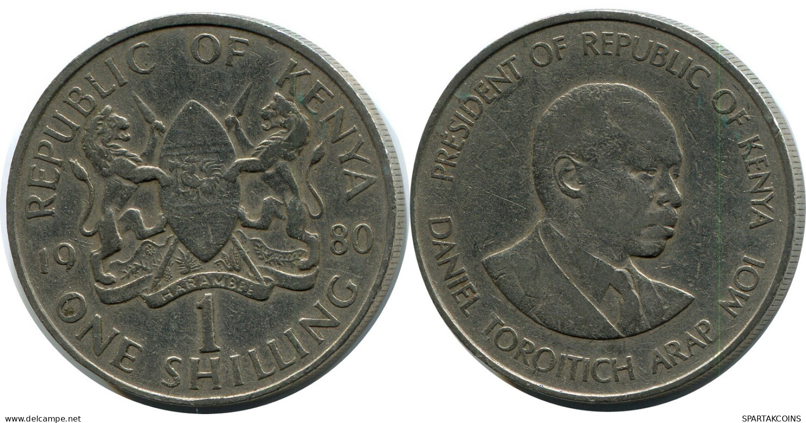1 SHILLING 1980 KENYA Coin #AZ191.U.A - Kenia