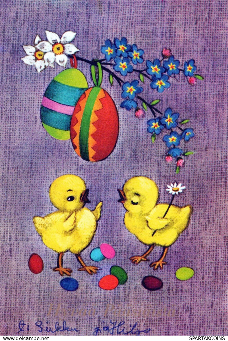 EASTER CHICKEN EGG Vintage Postcard CPSM #PBO761.A - Easter