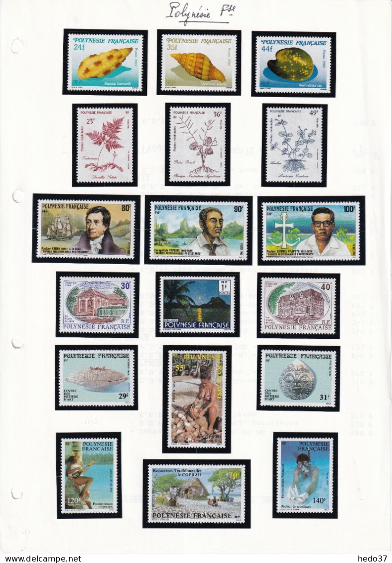 Polynésie - Collection 1981/1990 - Neufs ** sans charnière - Cote Yvert 510 € - TB
