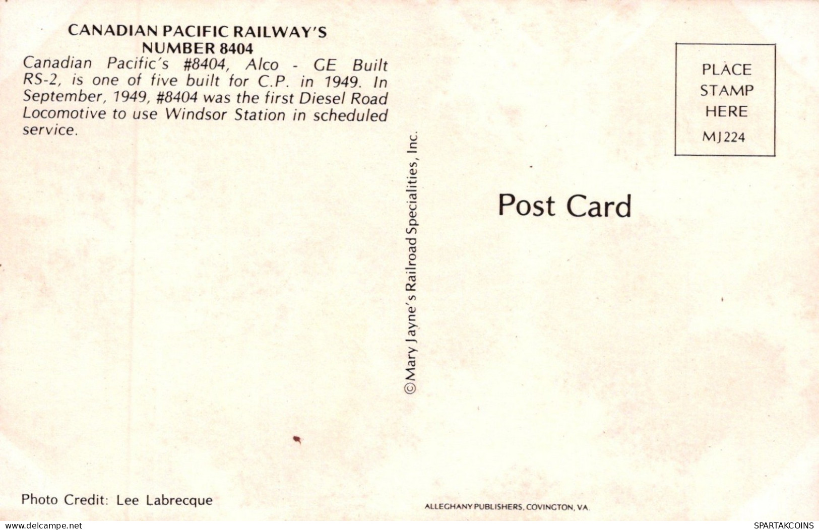 TREN TRANSPORTE Ferroviario Vintage Tarjeta Postal CPSMF #PAA497.A - Trains