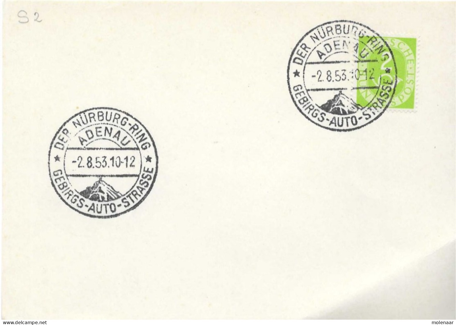 Postzegels > Europa > Duitsland > West-Duitsland > 1948-1954 > Kaart Met 123 (17273) - Storia Postale