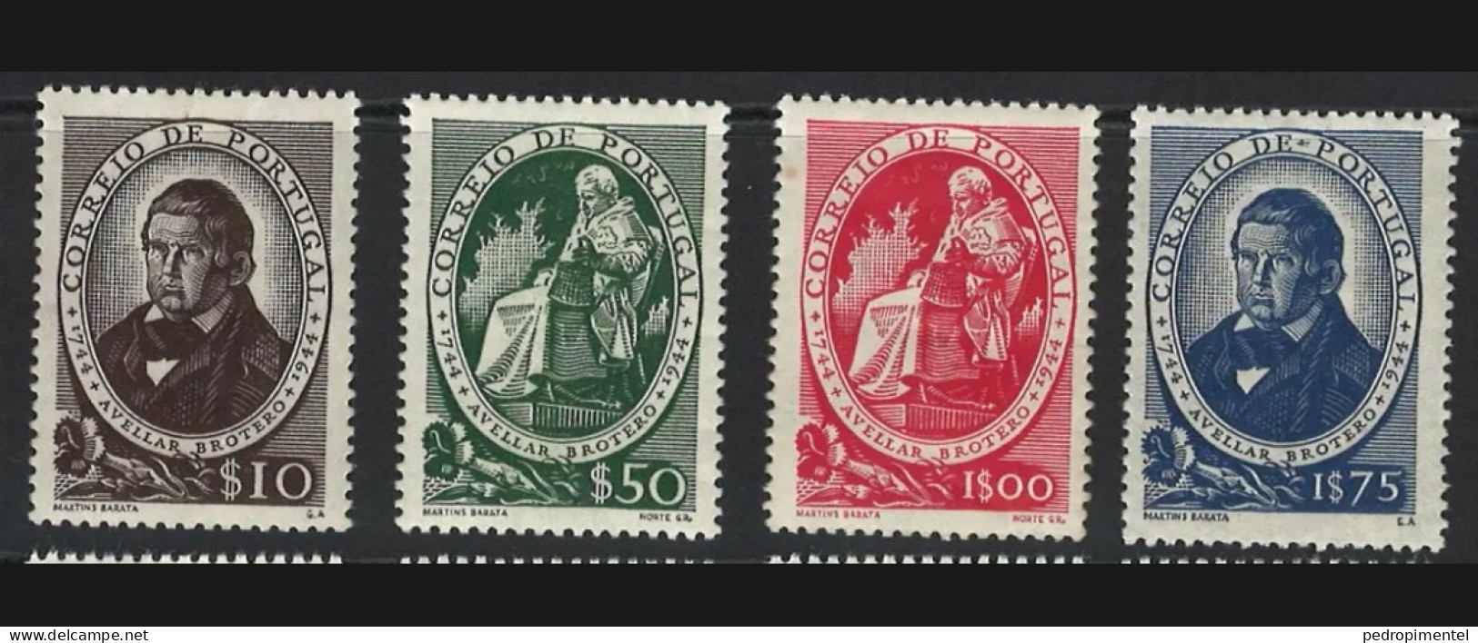 Portugal Stamps 1944 "Felix Avelar Botero" Condition MH OG #640-643 - Neufs