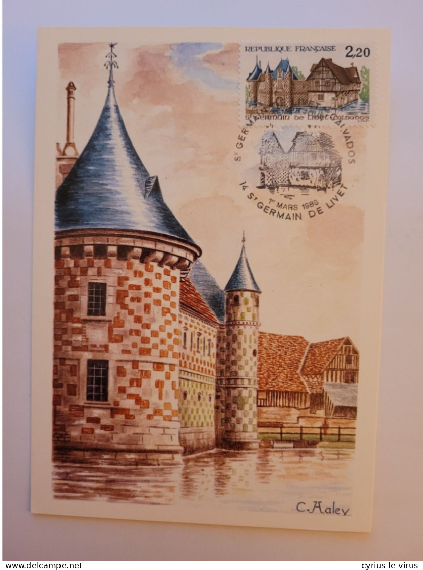Carte Postale Premier Jour  ** Calvados  ** Saint-Germain-de Livet - 1980-1989