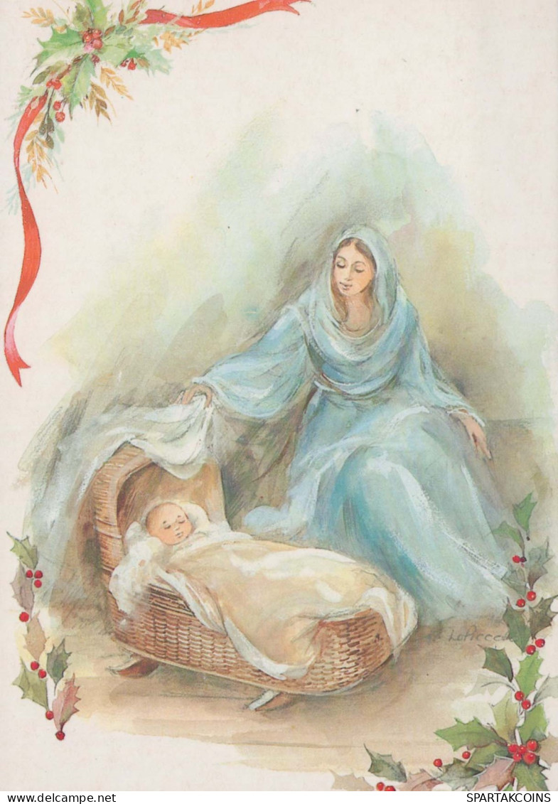 Jungfrau Maria Madonna Jesuskind Weihnachten Religion Vintage Ansichtskarte Postkarte CPSM #PBB996.A - Virgen Mary & Madonnas