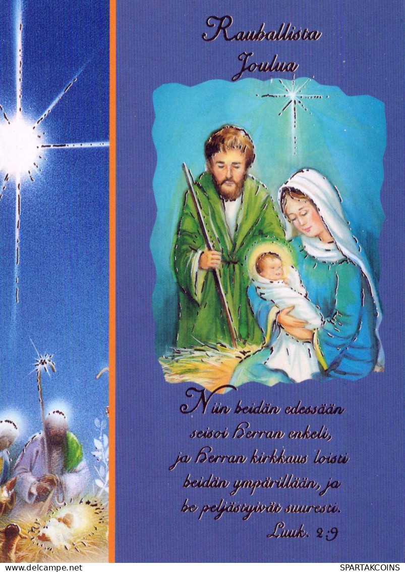 Vierge Marie Madone Bébé JÉSUS Noël Religion Vintage Carte Postale CPSM #PBB950.A - Vierge Marie & Madones